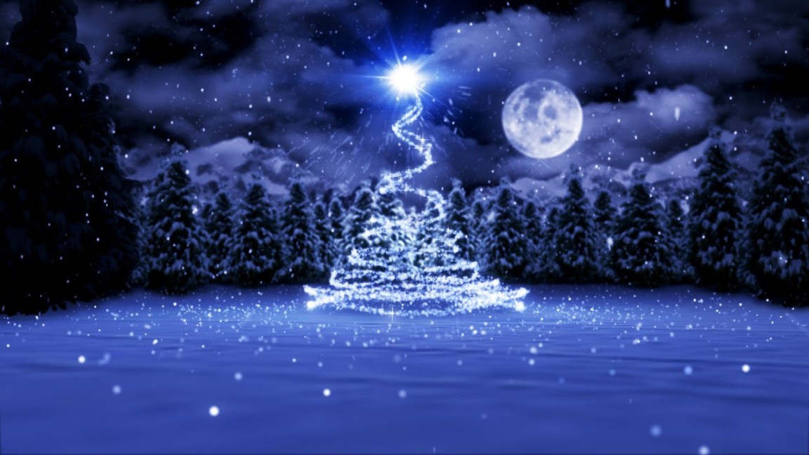 Animated Christmas Card Template - Christmas by Moonlight