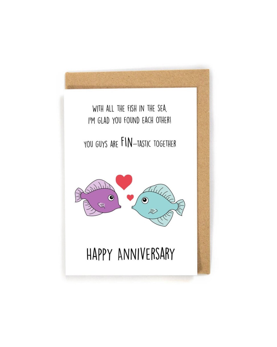 Anniversary card for couples, Funny Anniversary Card, Anniversary card from friend, Anniversary card from parents custom - Etsy