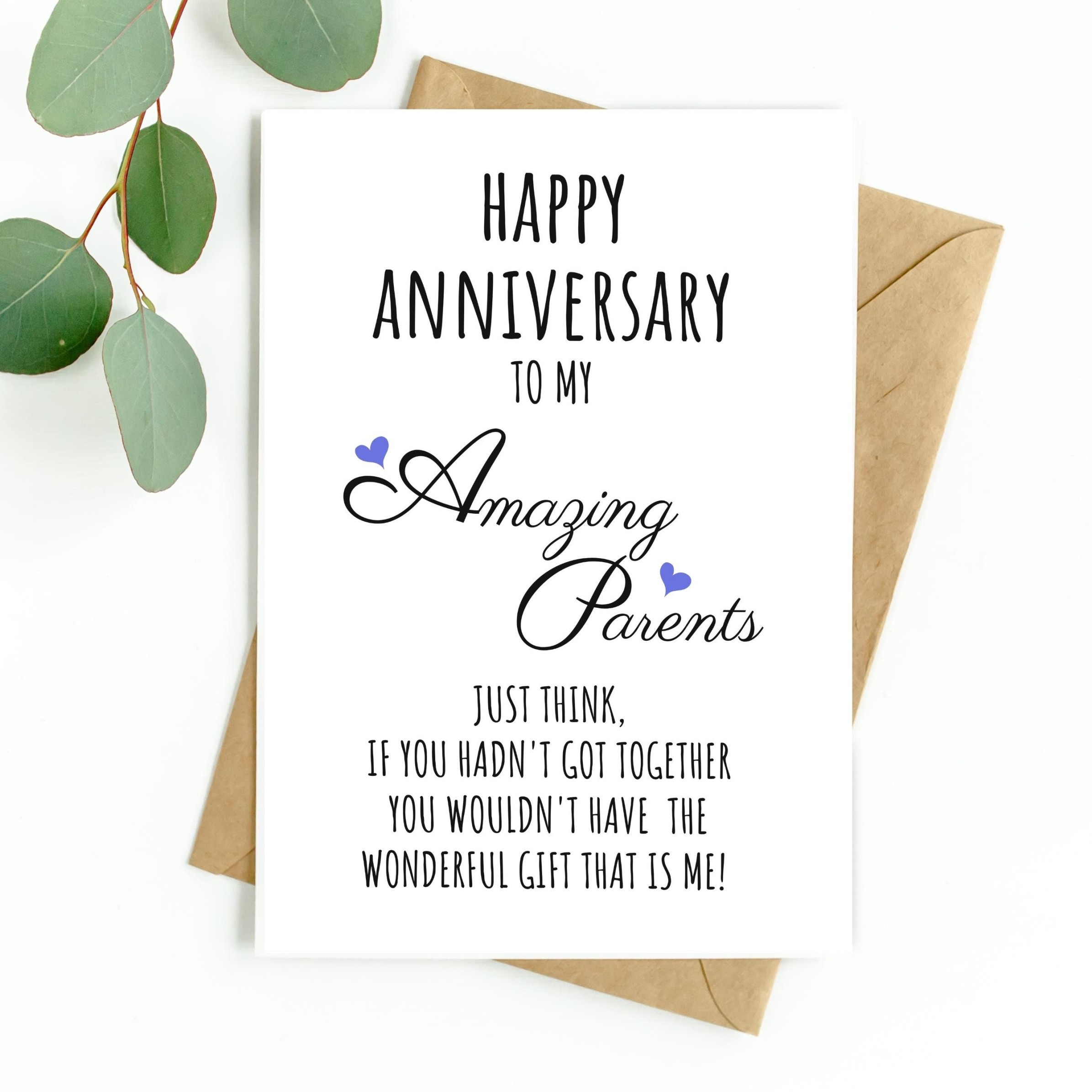 Buy Anniversary Card for Mum and Dad, Card for Parents, Parents