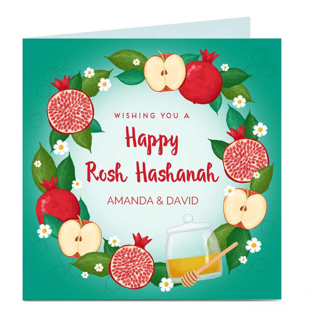 Buy Personalised Rosh Hashanah Card - Fruit & Honey for GBP