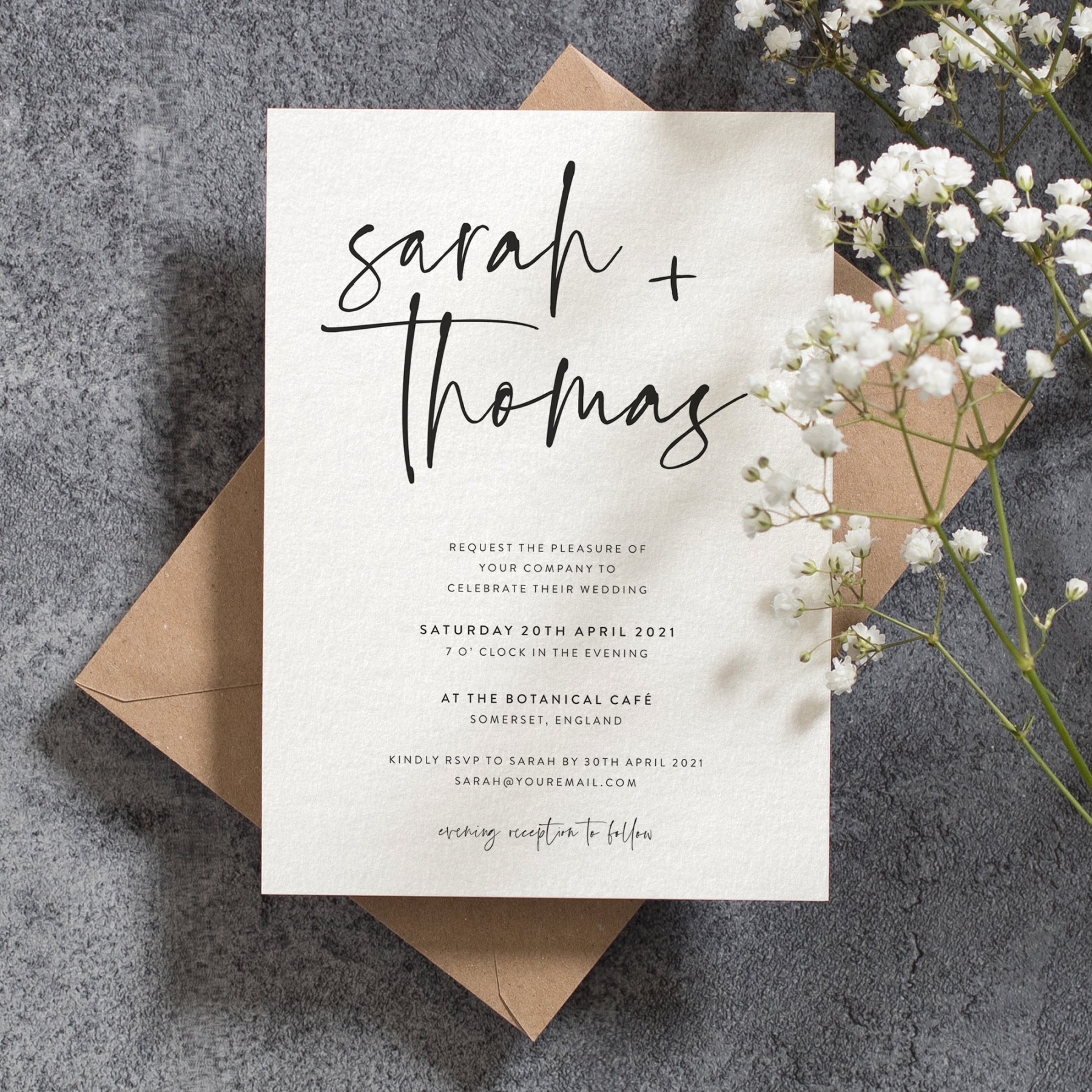 Buy Wedding Invitation, Simple Wedding Invitation, Wedding