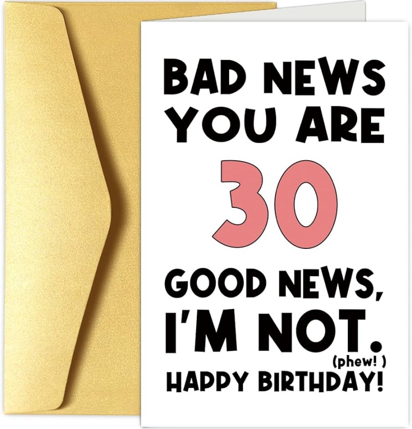 Chenive Funny th birthday card for men women, th birthday card for  boyfriend, brother, sister,  year old birthday card "You