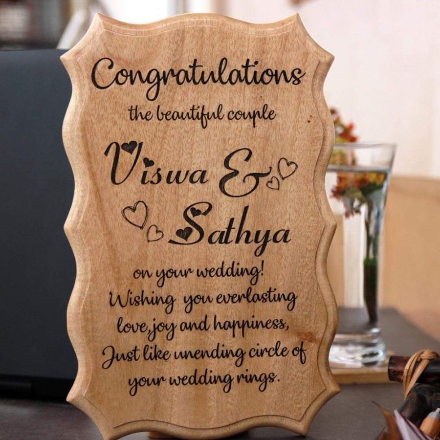 Congratulations On Your Wedding Wooden Sign - Best Wedding Gifts