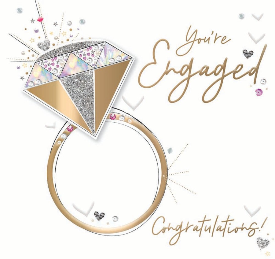 Congratulations Your Engaged Embellished Engagement Card – Love Kate