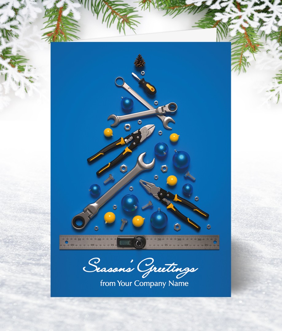 Construction Tree Christmas Card - Corporate Collection