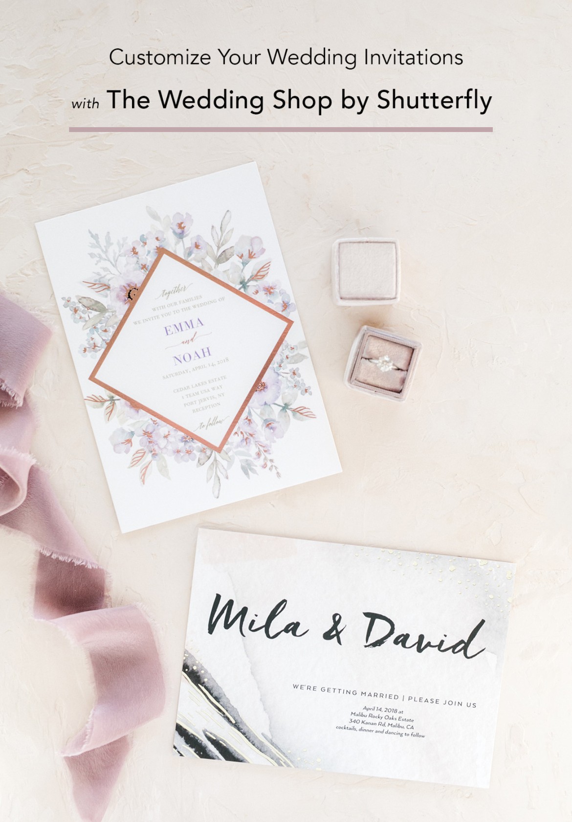 Custom Wedding Invitations from The Wedding Shop at Shutterfly