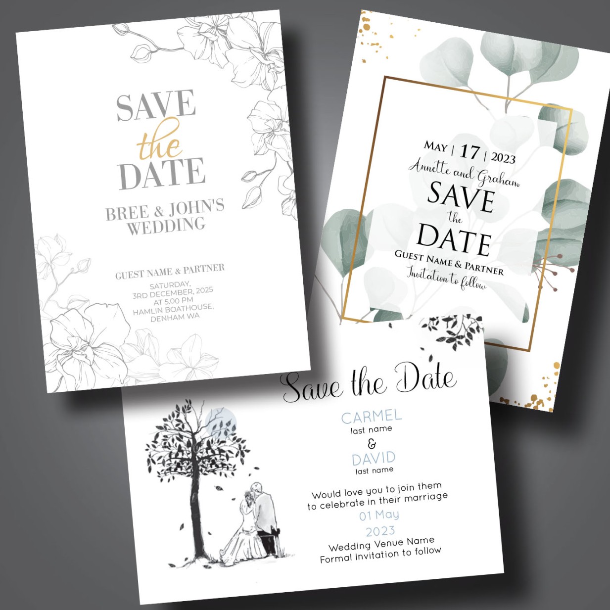 Custom Wedding save the dates Australia - We Do Print