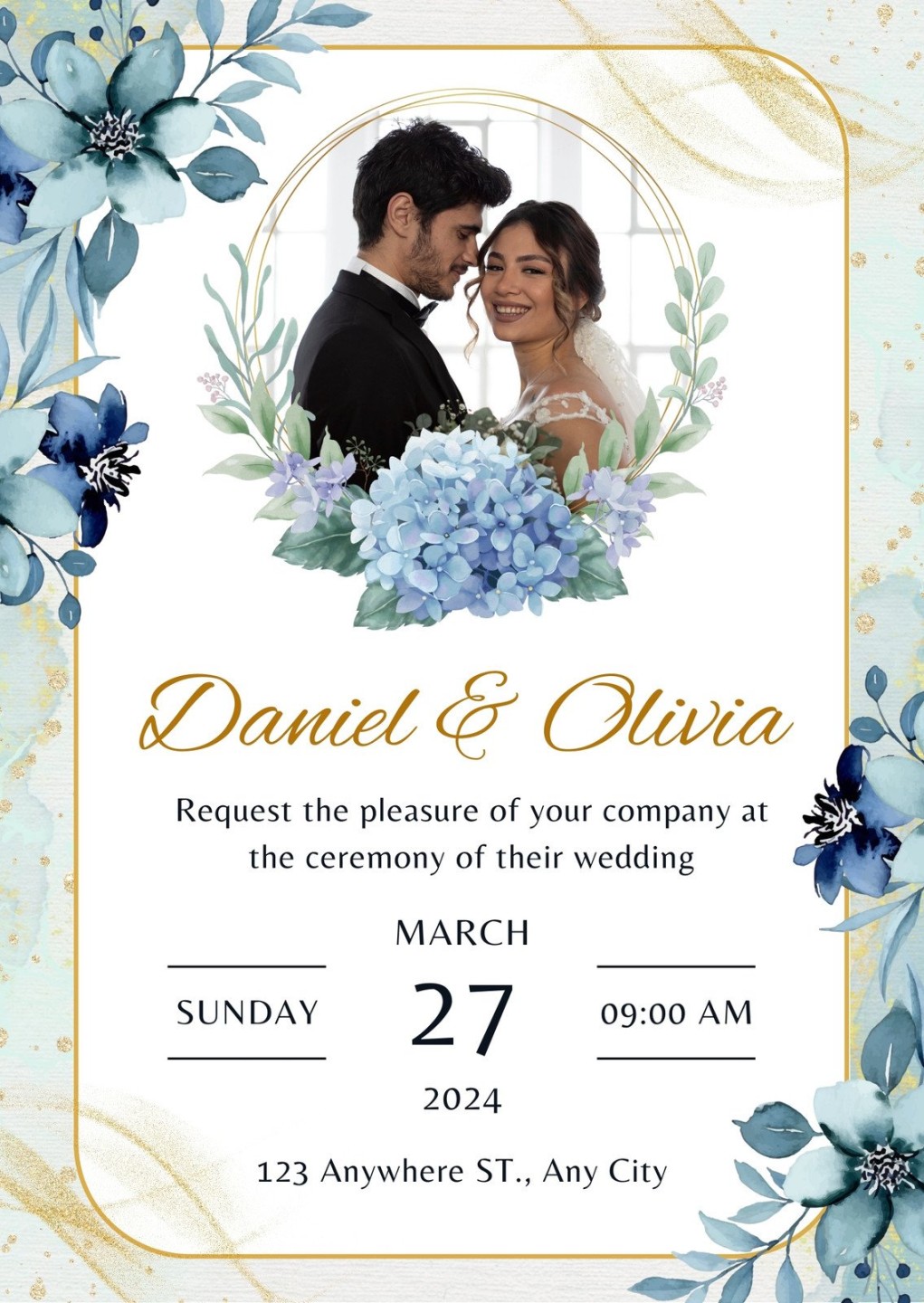 Customize ,+ Gold Wedding Invitation Templates Online - Canva