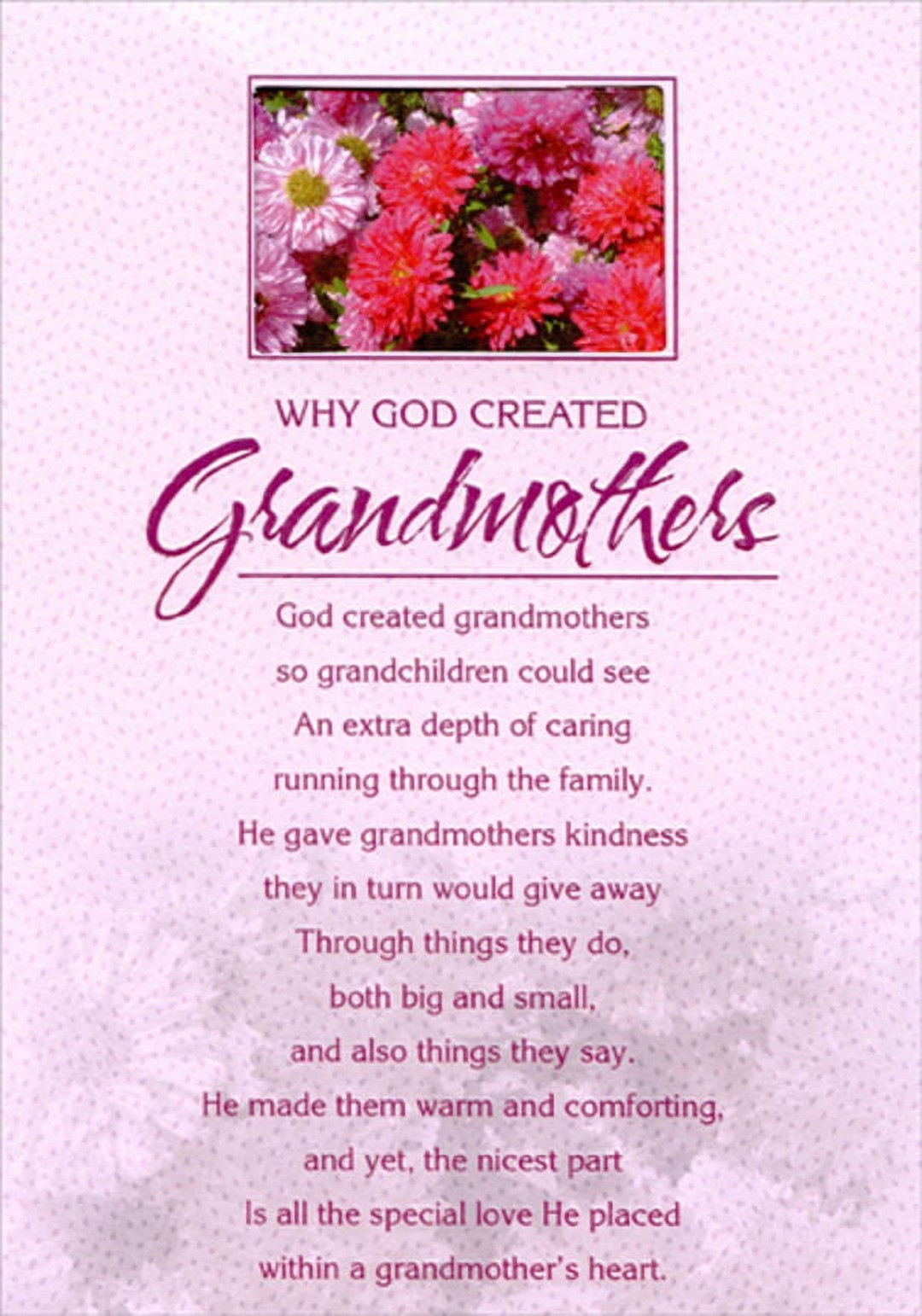 Designer Greetings Why God Created Grandmothers Religious / Inspirational  Birthday Card