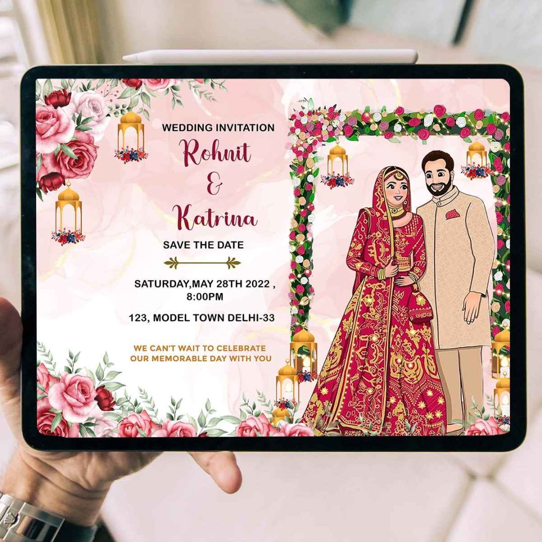 Digital E-Invites For Wedding E-Wedding Card - Homafy