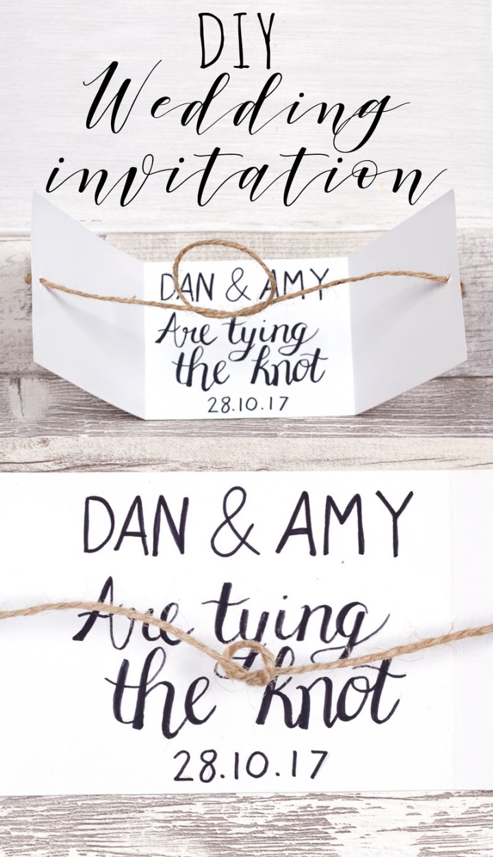 DIY Tie the Knot Wedding Invitation — Doodle and Stitch