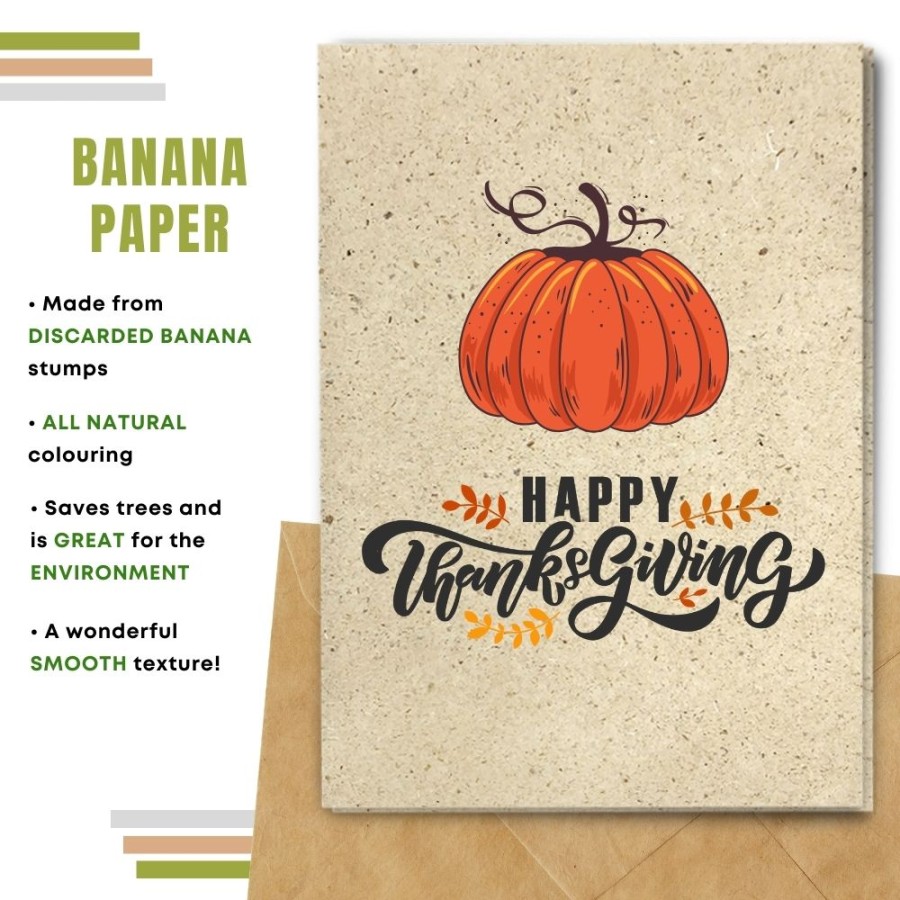 Eco Happy Thanksgiving Card, Pumpkin