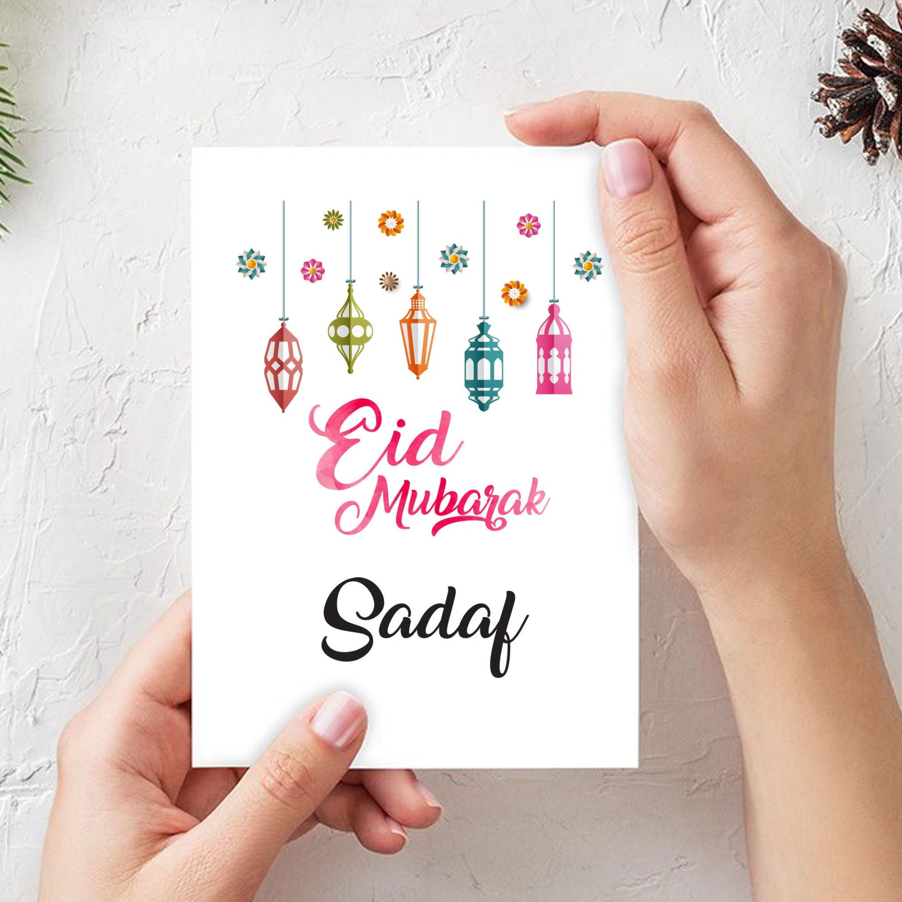 Eid Mubarak Cards, Personalised name Eid cards for Kids, Eid