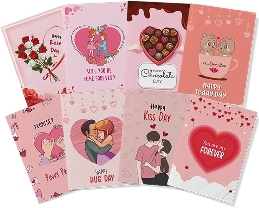 Festiko® Valentine Greeting Cards Valentine Week -  days Greeting  Card,Love Romantic Cards, Valentines Day Greeting Card Set For love  Couples,Special