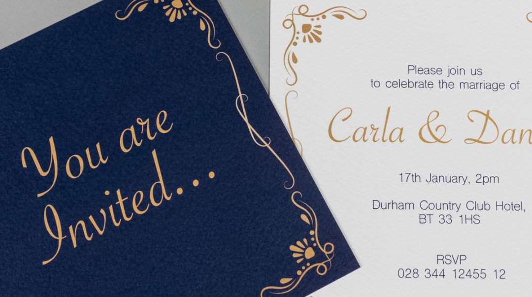 Flat Wedding Invitation Printing Ireland  Print Wedding Cards Ireland