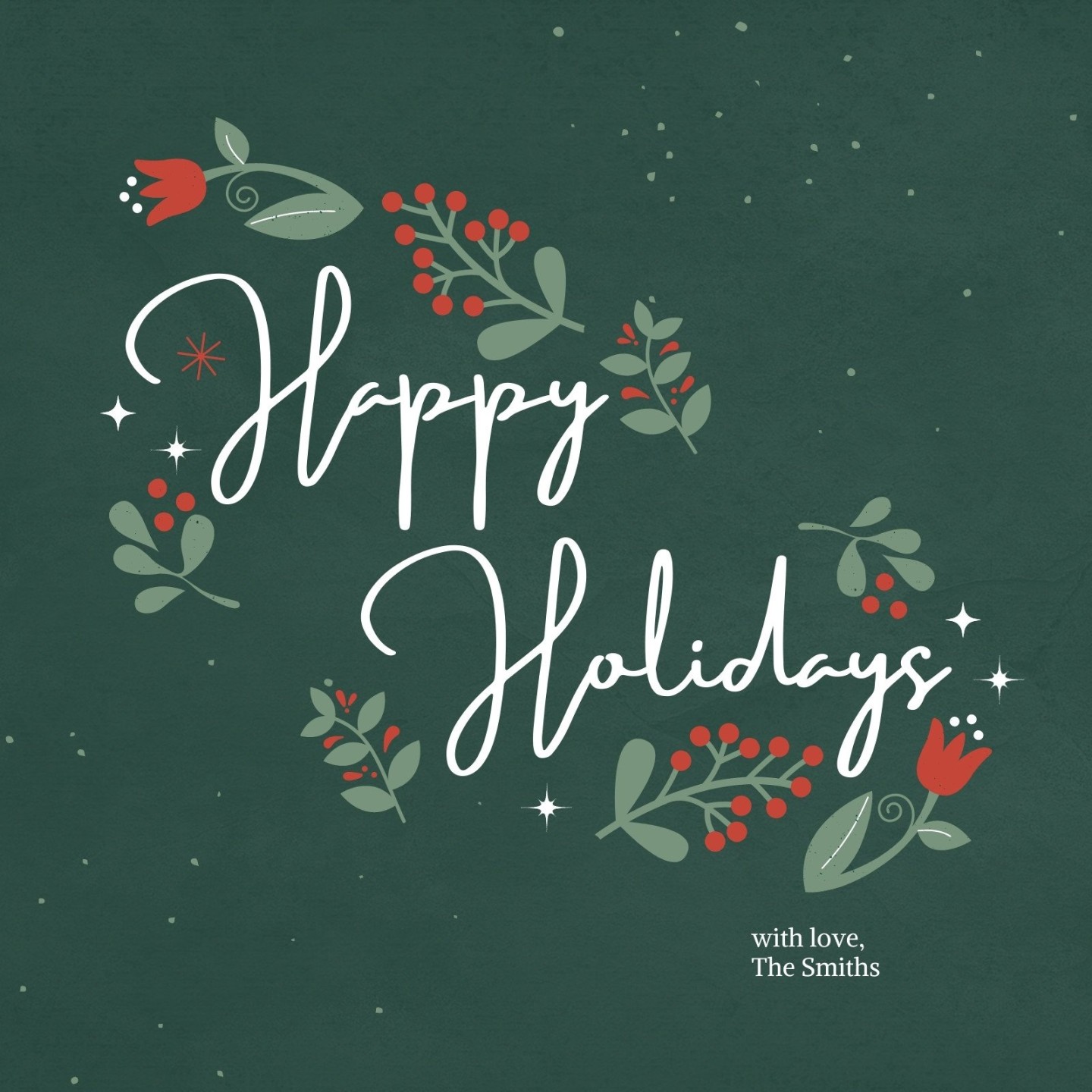 Free and customizable happy holidays templates