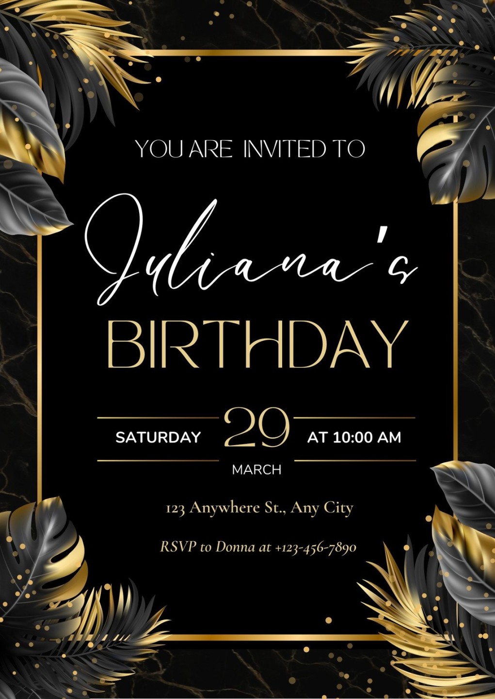 Free and printable birthday invitation templates  Canva