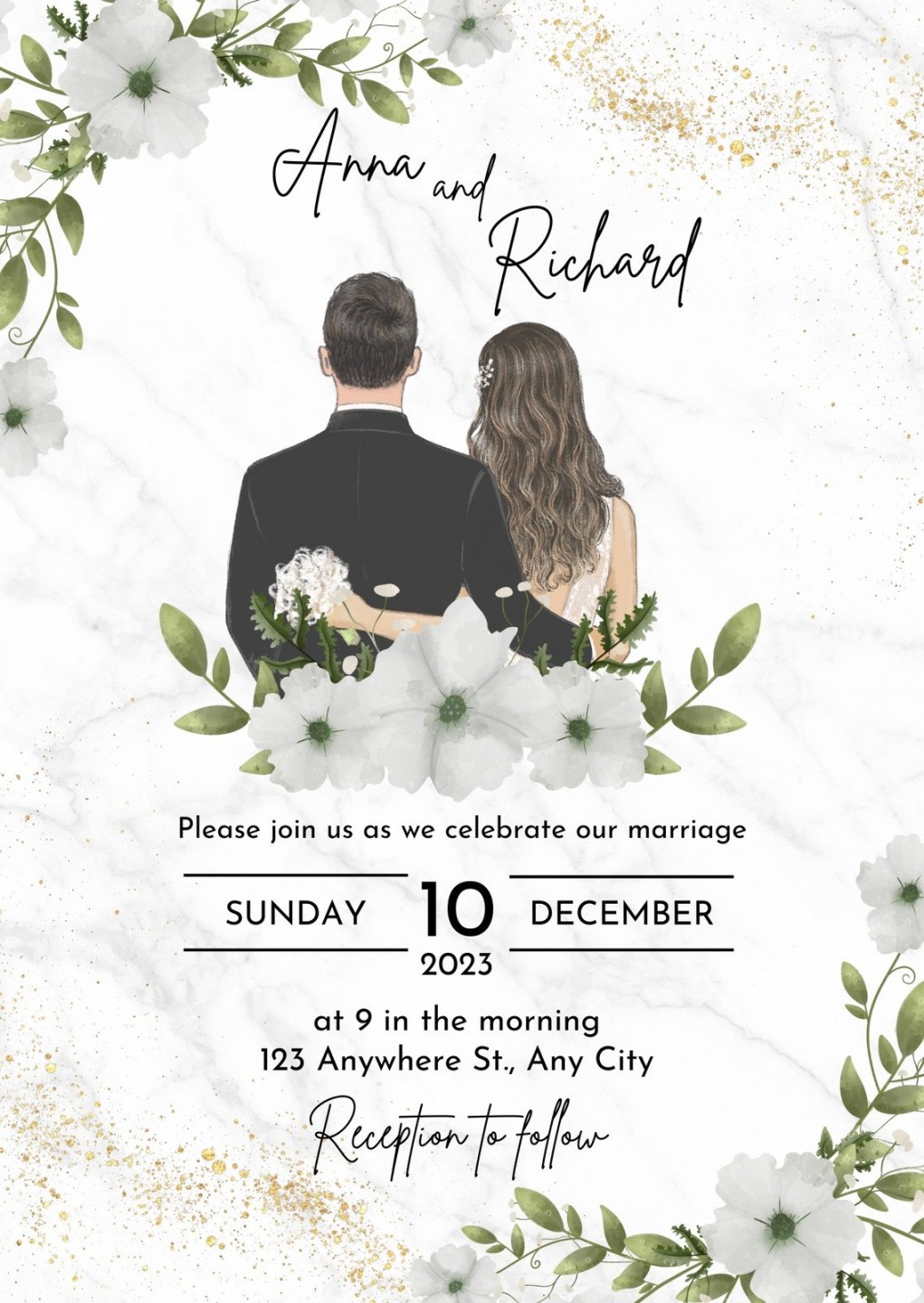 Free customizable virtual wedding invitation templates Canva