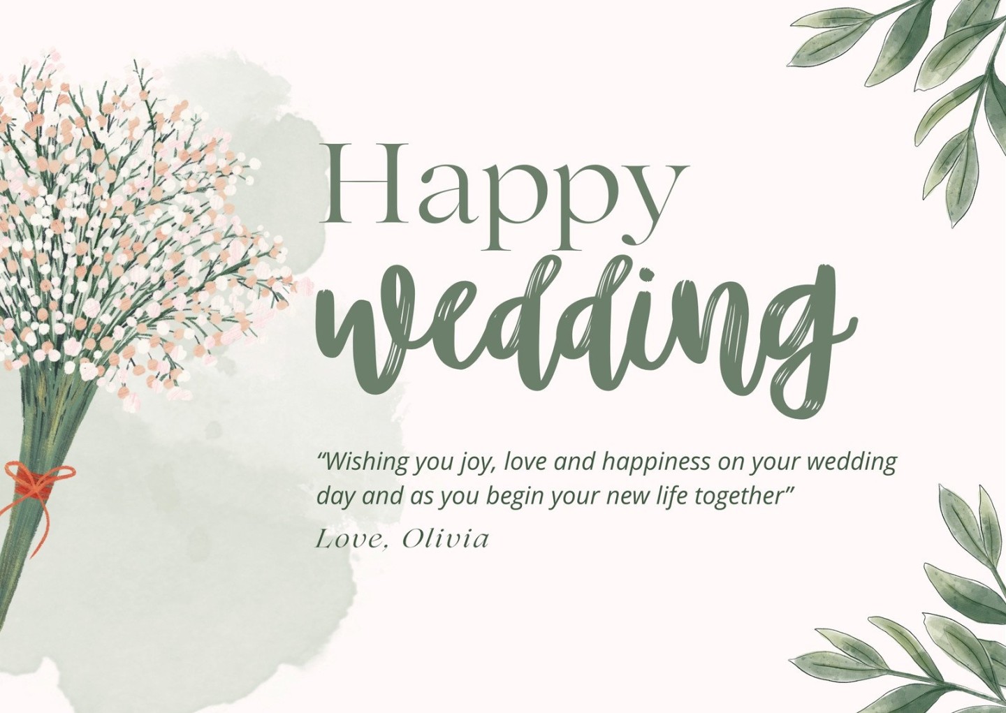 Free printable, customizable wedding card templates Canva