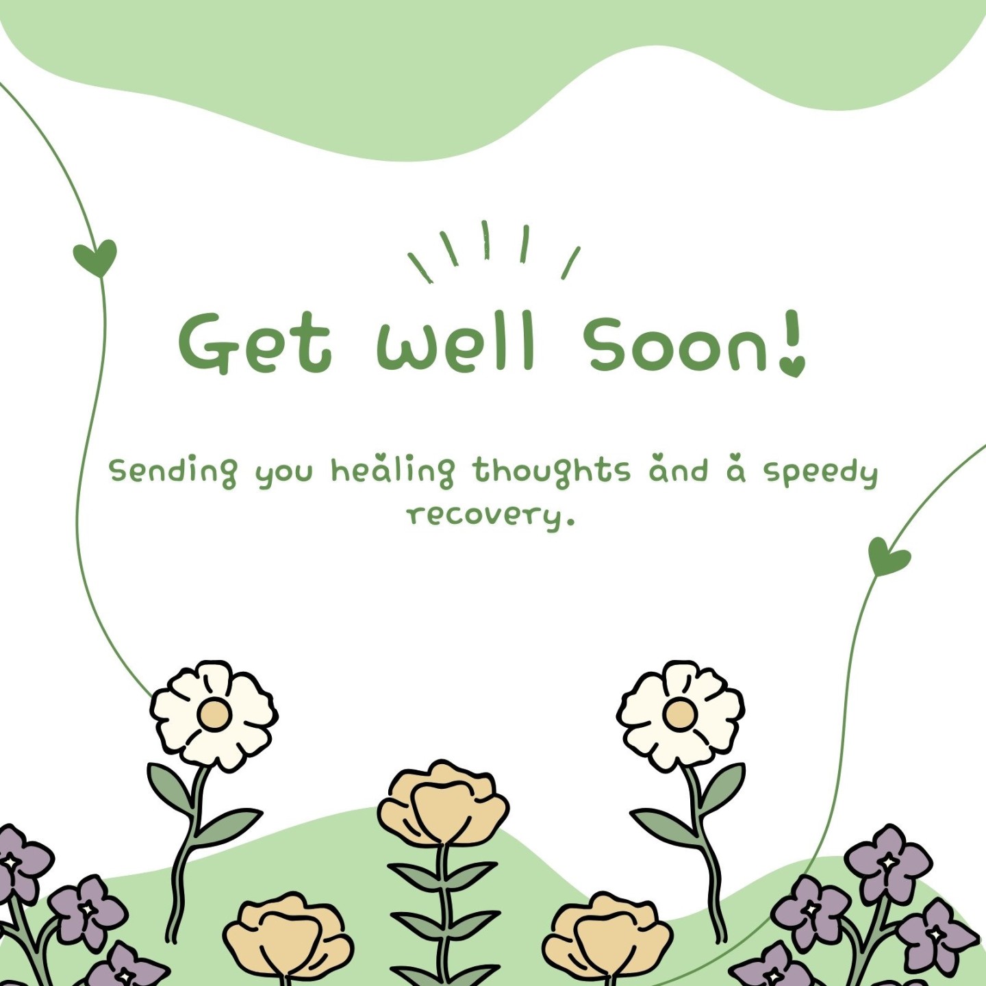 Free, printable, editable get well soon card templates Canva