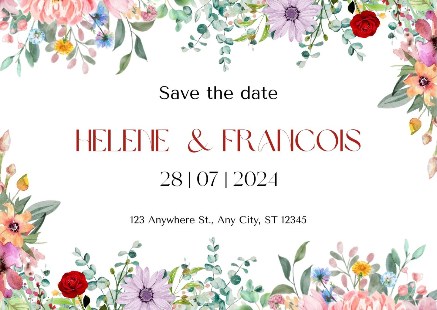 Free save the date card templates to edit and print  Canva