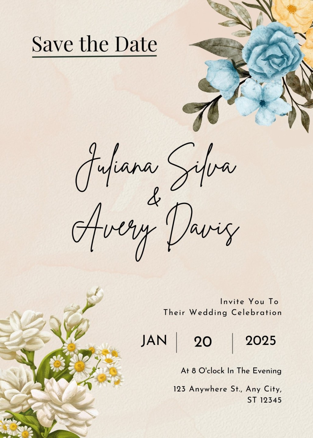 Free save the date card templates to edit and print Canva