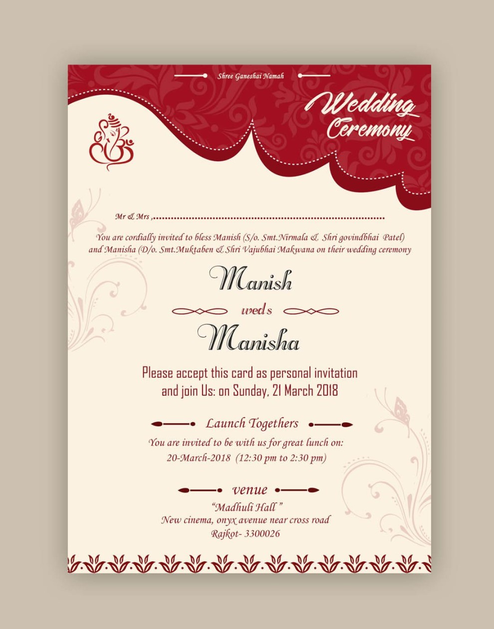 free wedding card psd templates