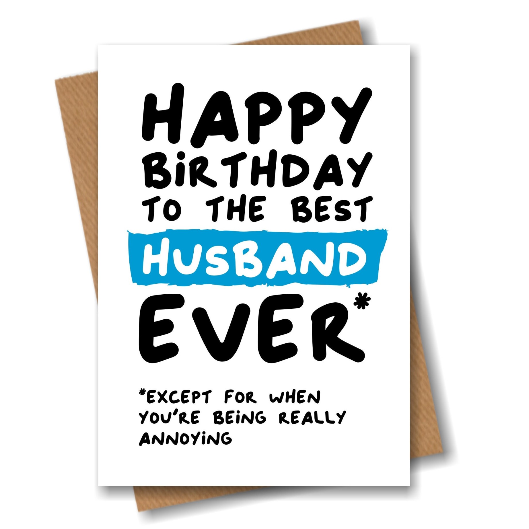 Funny Birthday Card for Husband Happy Birthday to the Best Husband