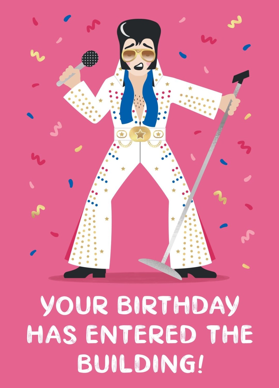 Funny Elvis Presley Birthday Card Scribbler