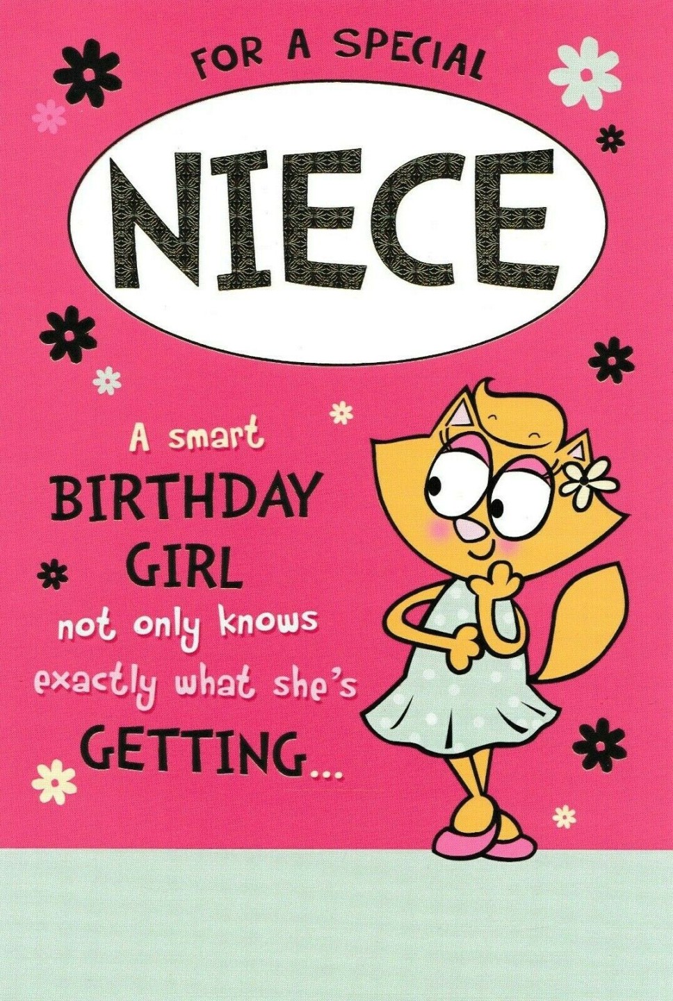 funny humorous for a lovely NIECE happy birthday card -  x cards to choose  from