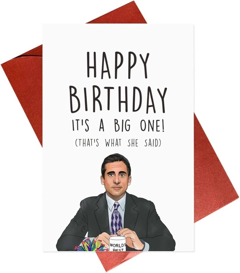 Funny Michael Scott Birthday Card Jim Halpert Office Birthday Card