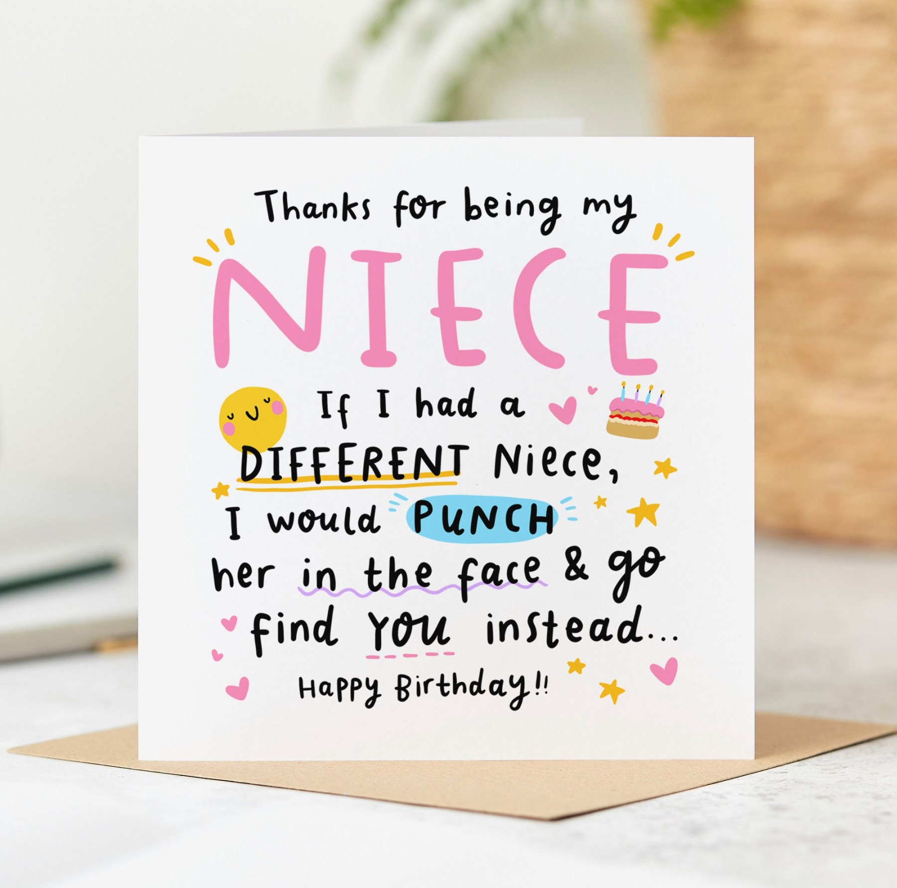 Funny Niece Birthday Card Thanks For Being My Niece, If I Had A