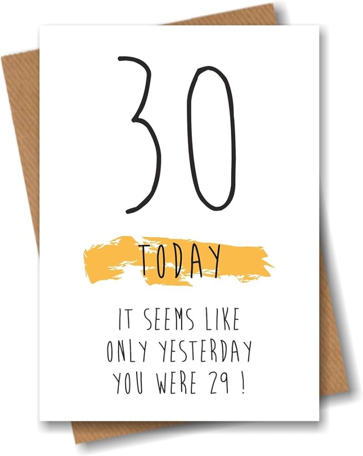 Funny th Birthday Card -  Today Seems Like Only Yesterday