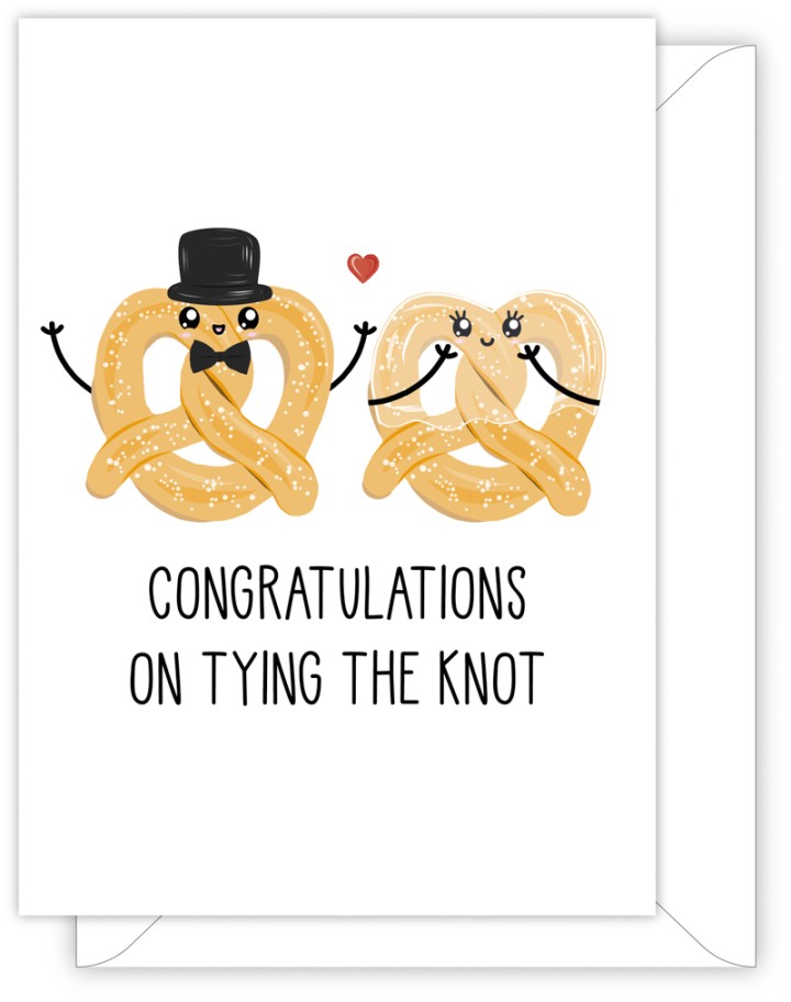 Funny Wedding Or Engagement Card Congratulations On Tying The