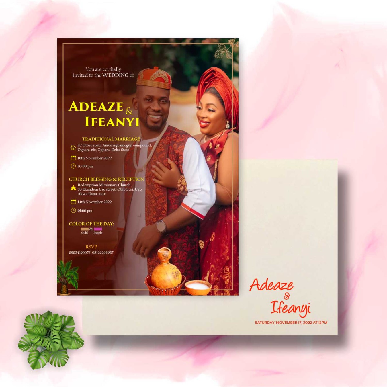 Get Igbo Traditional Wedding Invitation Cards Design And Printing