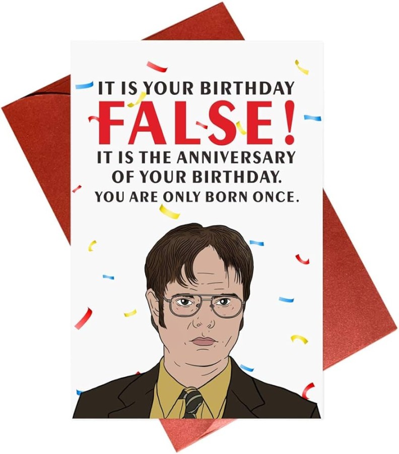 Gonzey The Office Birthday Card, Dwight Schrute Birthday Card, TV Show Birthday Cards for Him and Her