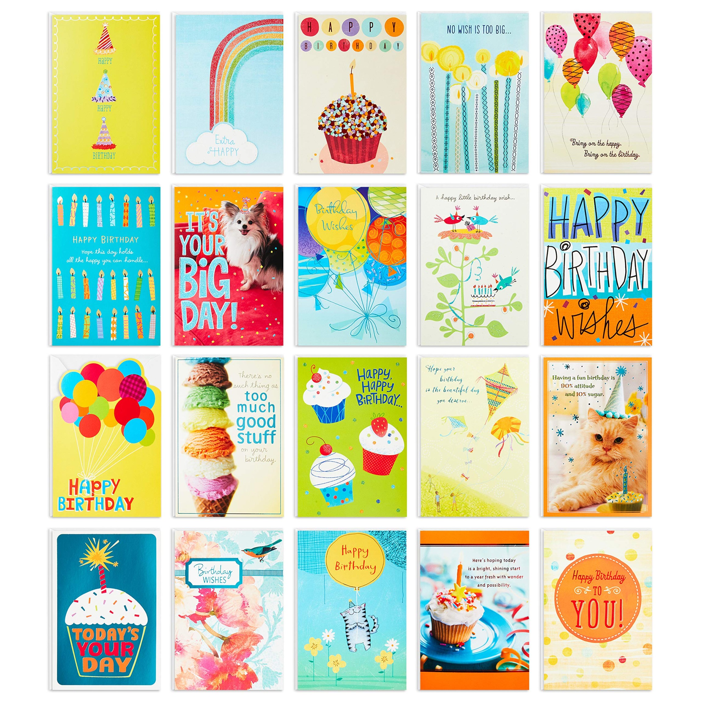 Hallmark Birthday Card Assortment, Cards with Envelopes (Refill Card Organiser Box)