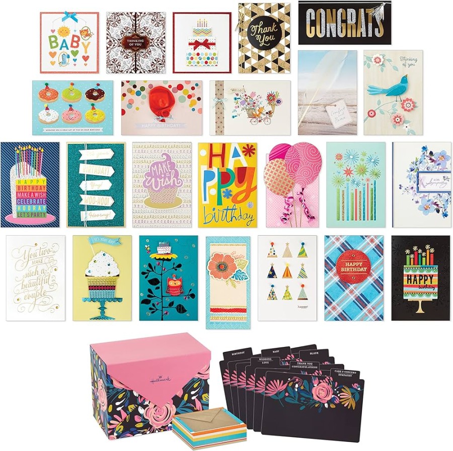 Hallmark Pack of Handmade Assorted Boxed Greeting Cards, Modern