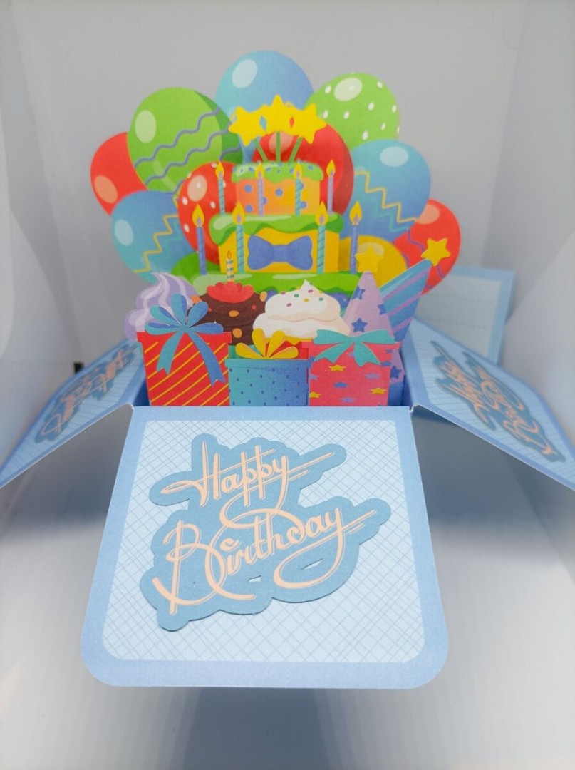 Happy Birthday Pop Up Card Box - SAME DAY DISPATCH FREE DELIVERY