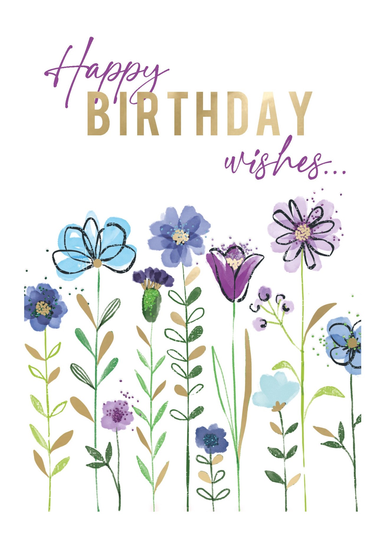 Happy Birthday Wishes Floral Birthday Card – Love Kate