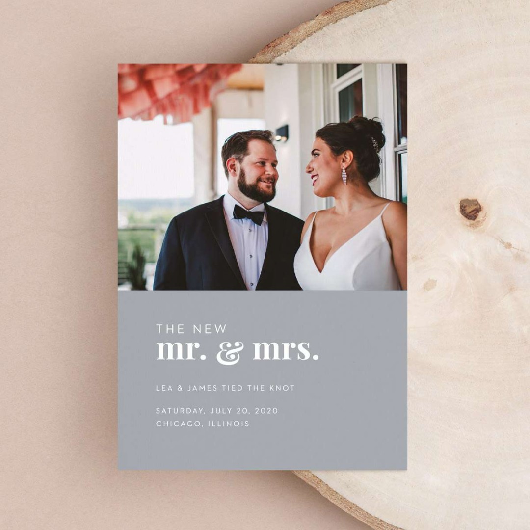 Happy Couple Wedding Announcement Card - Fine Day Press