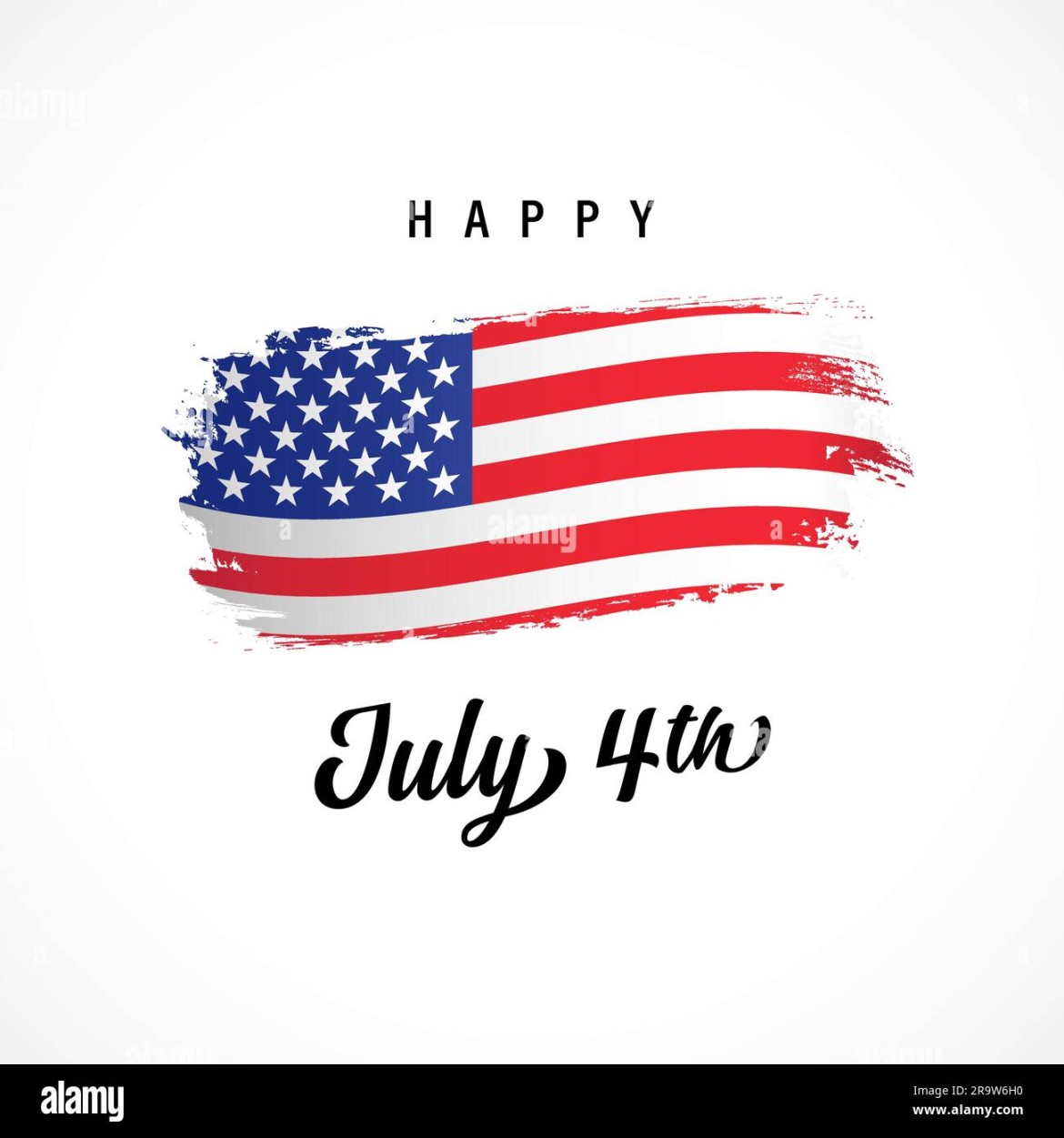 Happy July th, Happy  th of July creative logo