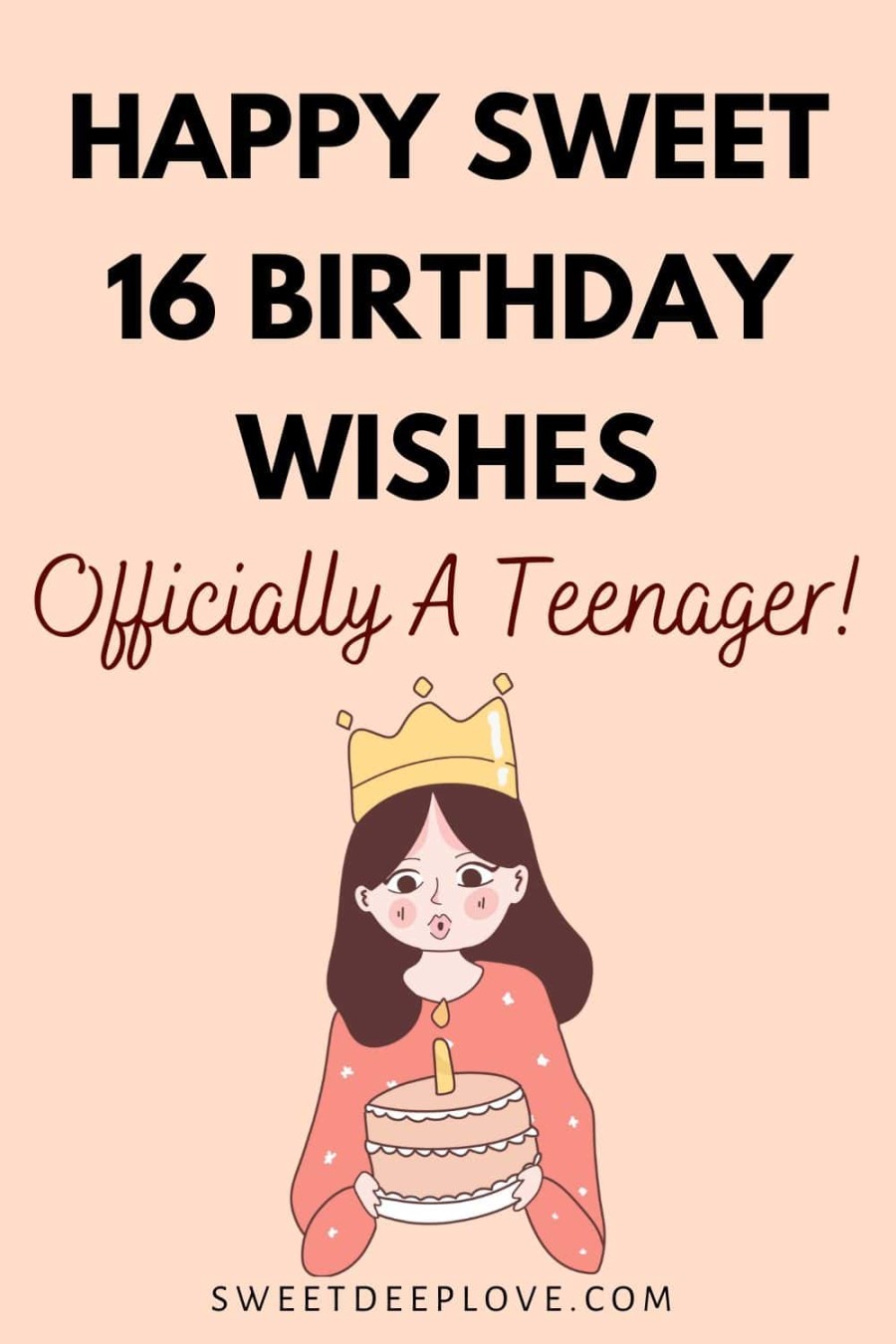 + Happy Sweet  Birthday Wishes- Officially A Teenager - Sweet