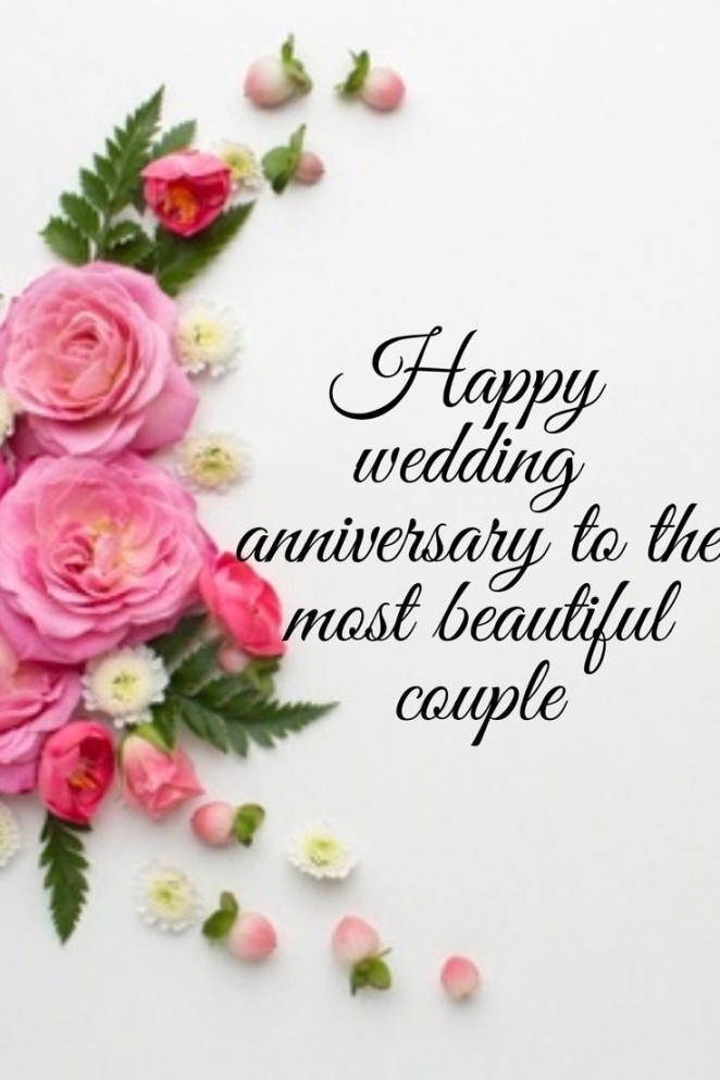 Happy wedding anniversary to the most beautiful couple