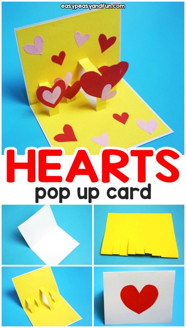 Heart Valentines Day Pop Up Card - Easy Peasy and Fun