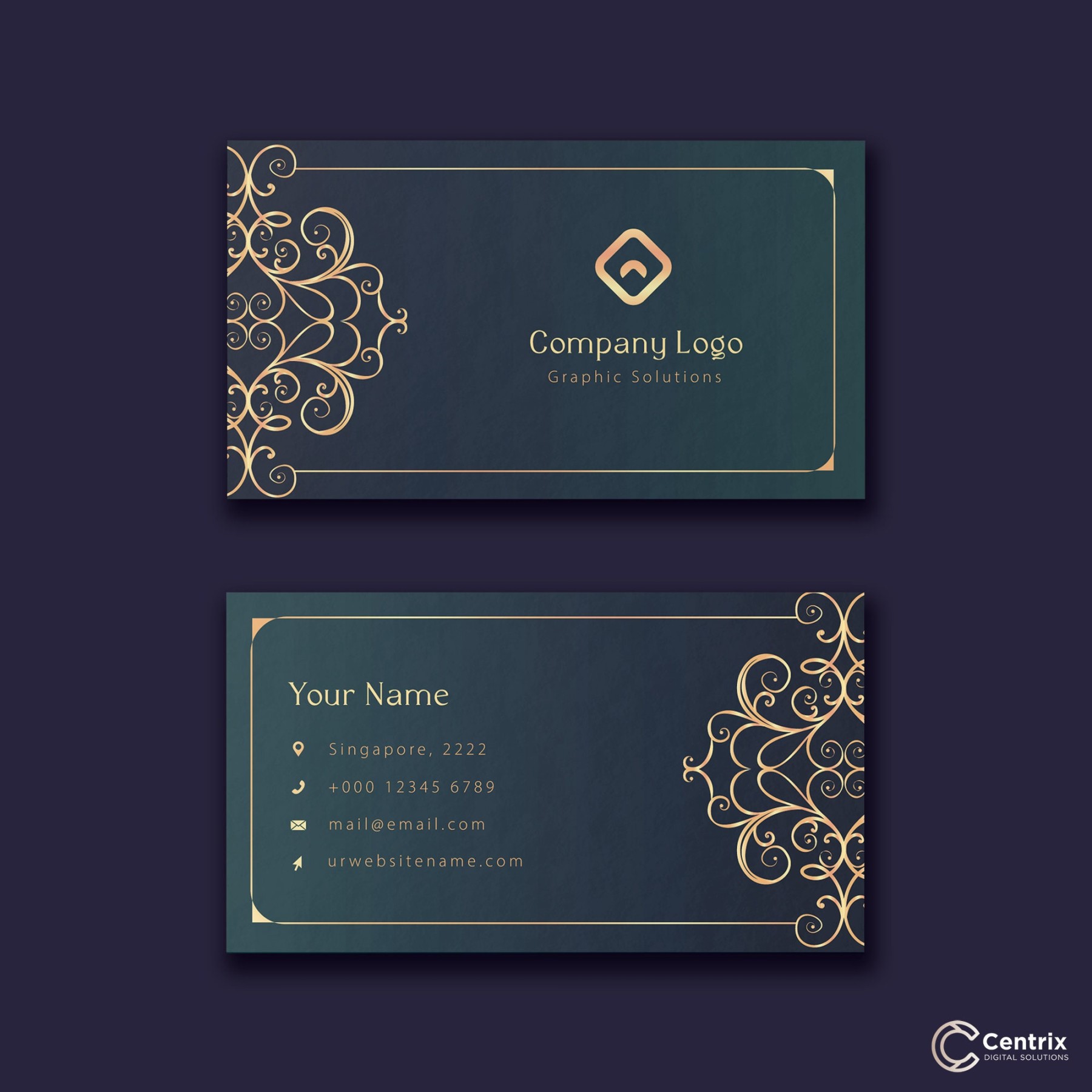 Hochzeitsplaner Business Card Template Cards Luxuriöse