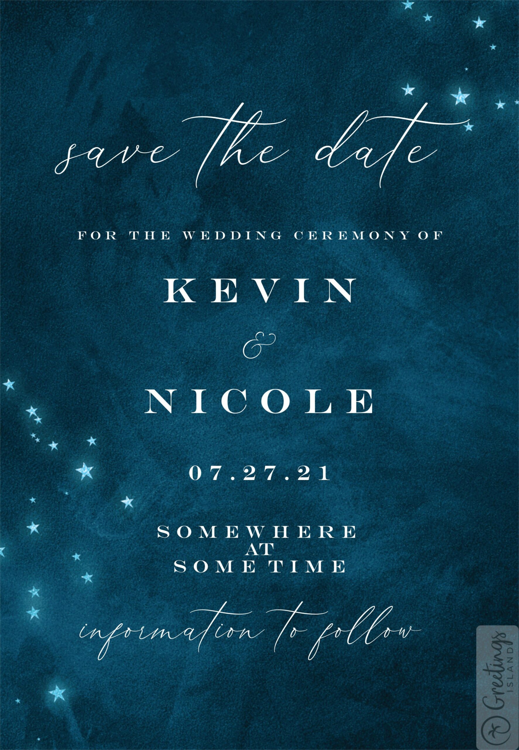 If anyone is looking for easy customized DIY save the dates