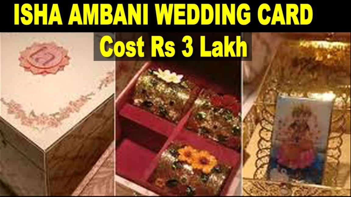 Isha Ambani Wedding Card Cost  lakh  Mukesh Ambani Daughter Wedding