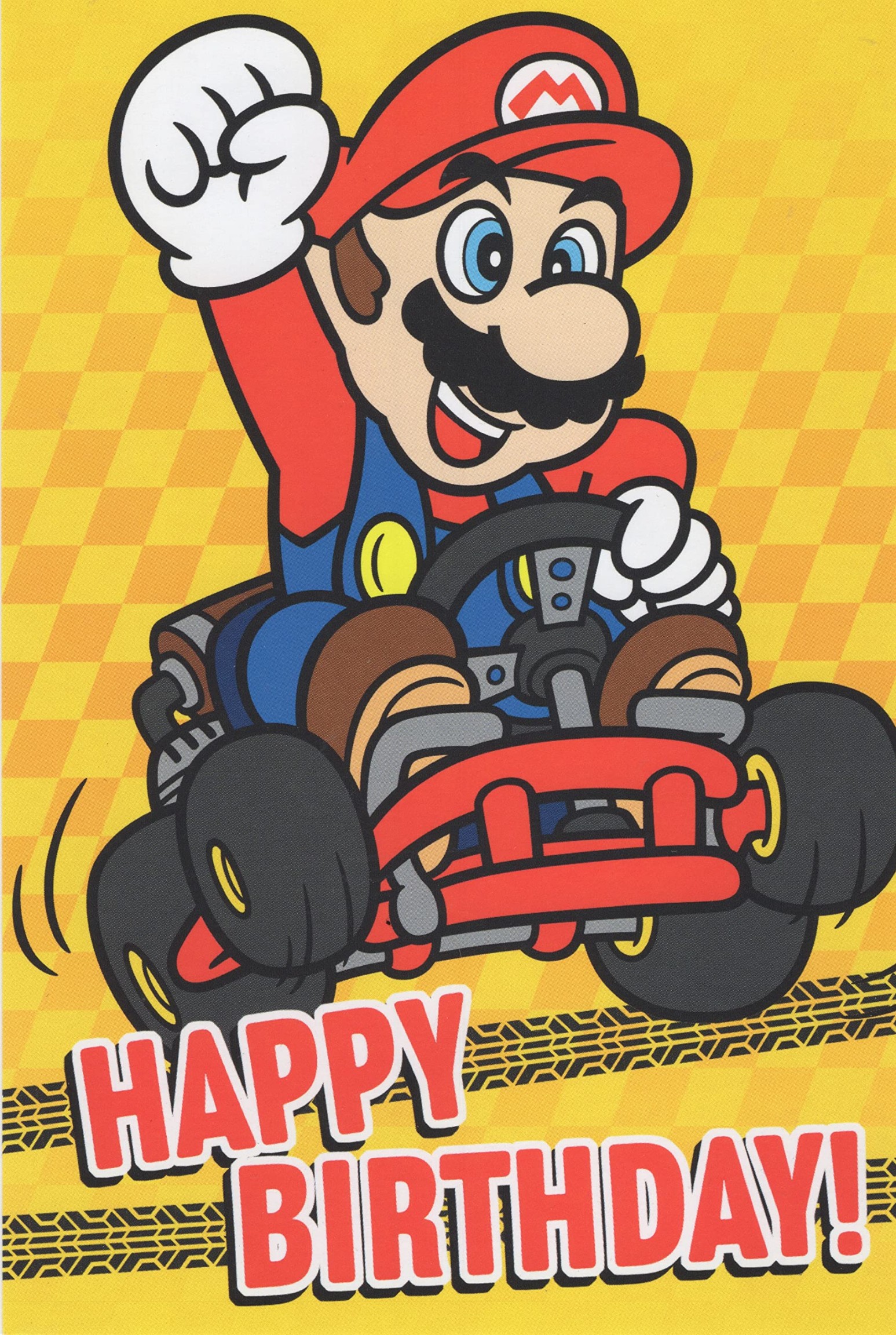 Mario Kart Mario Happy Birthday Karte – Hope It