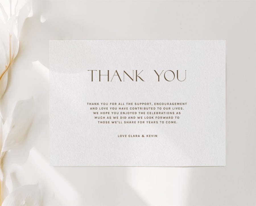 Minimalist Wedding Thank You Note Template – TimberWink Studio AU